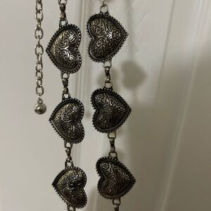 NWT Torrid Silver Heart Charm Belt